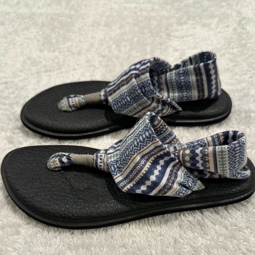 Sanuk 1016459 Blanket Yoga Sling Sandal Womens Size 8